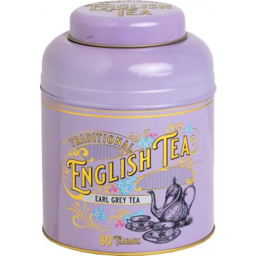   New English Teas Cylinder - Lila - Earl Grey Tea (80 filter) 160g