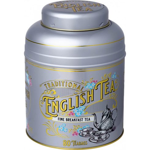 New English Teas Cylinder - Ezüst - English Breakfast Tea (80 filter) 160g