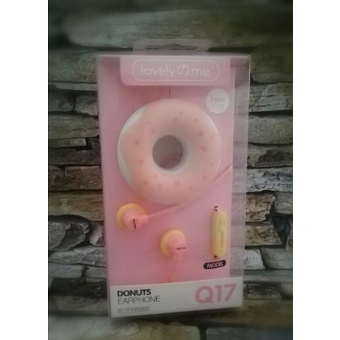 Rózsaszín Donut fülhallgató, headset